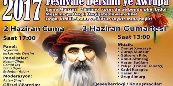 Dersim Kültür Festivali 2-3 Haziran’da 