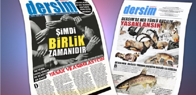 Dersim Gazetesi ‘Şimdi Birlik Zamanıdır’ manşetiyle çıktı