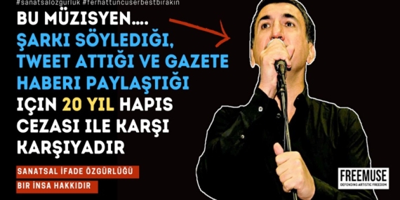Freemuse’tan sanatçı Ferhat Tunç için 5 dilde kampanya