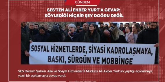 SES’ten Ali Ekber Yurt’a cevap geldi: Söylediği hiçbir şey doğru değil