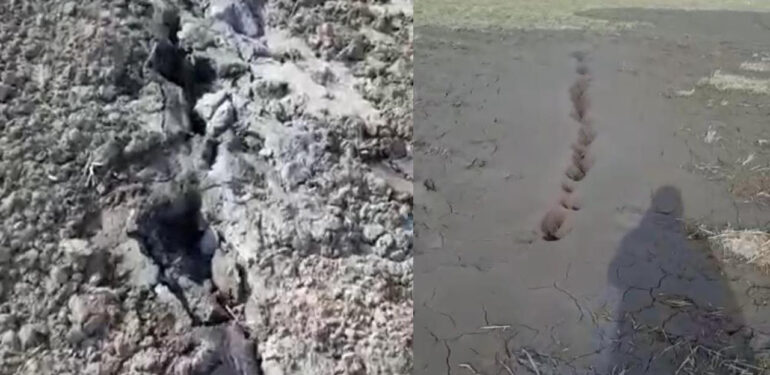 Deprem sonrası tedirgin eden görüntü: Elazığ’da ikinci zemin sıvılaşması vakası!