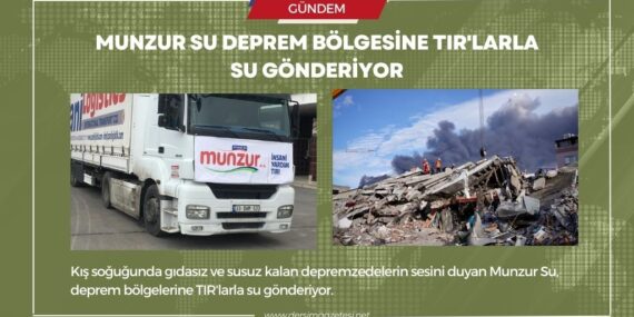 Munzur Su deprem bölgesine TIR’larla su gönderiyor