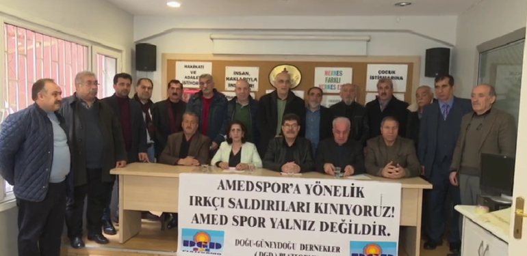 Doğu-Güneydoğu Dernekler Platformu’ndan Amedspor’a yönelik ırkçı saldırıya tepki: Amed’in 12 bin yıllık tarihi var