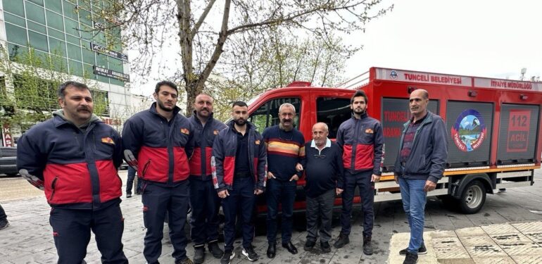 İş insanlarından Dersim Belediyesi’ne bedelsiz ve şartsız arama kurtarma aracı hibesi