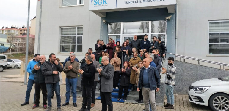 Dersim SGK çalışanlarından iş bırakma eylemi