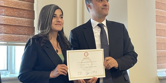 Abdullah Zeydan mazbatasını aldı