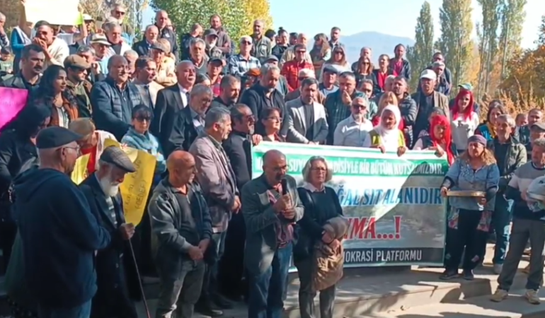Munzur Gözelerinde “keşif” protestosu
