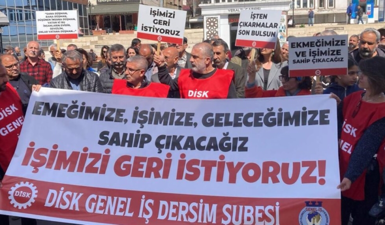 Dersim Belediyesi’nde İşten Çıkarmalar Protesto Edildi