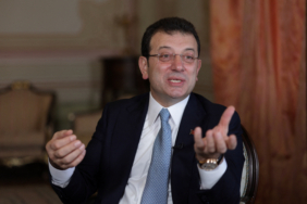 Istanbul Mayor Imamoglu speaks during an interview with Reuters in Istanbul