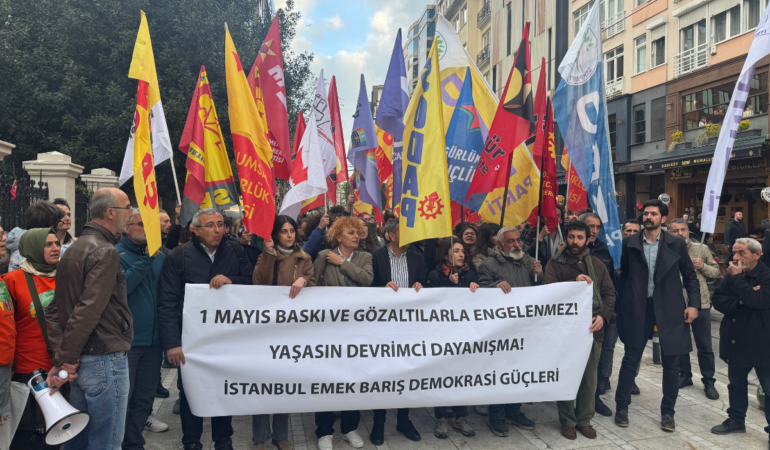 İstanbul Emek Barış Demokrasi Güçleri’nden ‘1 Mayıs’ gözaltılarına protesto