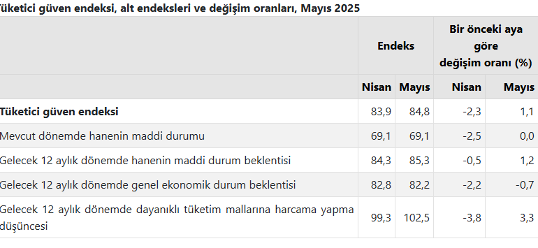 TÜİK: Maddi durum beklentisi iyileşmedi, ekonomiye güven düştü