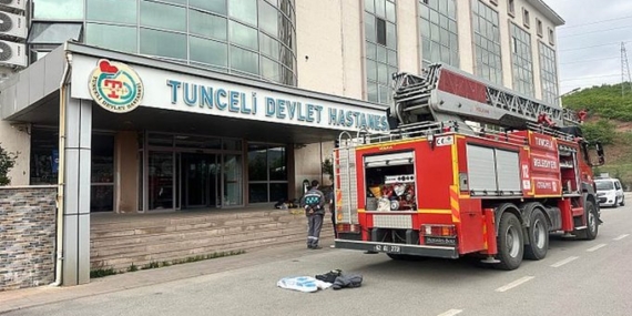 Tunceli Devlet Hastanesi’nde çıkan küçük çaplı yangın söndürüldü
