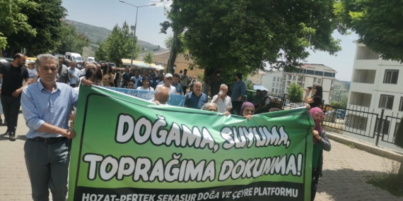 Hozat’ta madene karşı yürüyüş: “Doğama, suyuma, toprağıma dokunma”