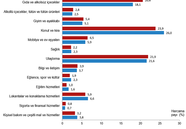 Hane bütçesinin dörtte biri kiraya ve konuta gidiyor