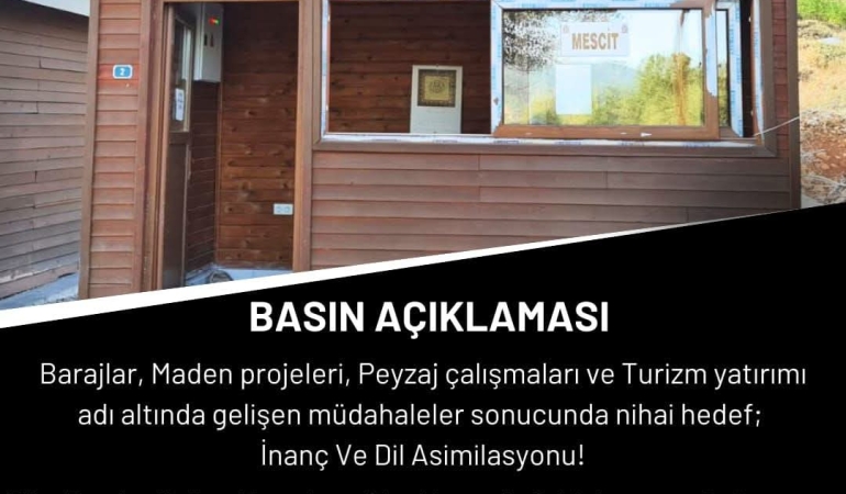 Munzur Gözeleri’ne Mescit Yapılmasına Tepki, Protesto Eylemi Cumartesi günü