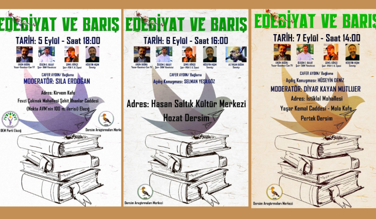 Dersim Araştırmaları Merkezi’nden “Edebiyat ve Barış” Panelleri