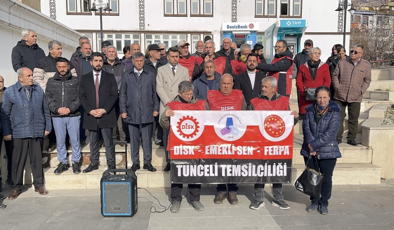 Dersim’de CHP ve Emekli Sen’den Asgari Ücrete Ortak Tepki