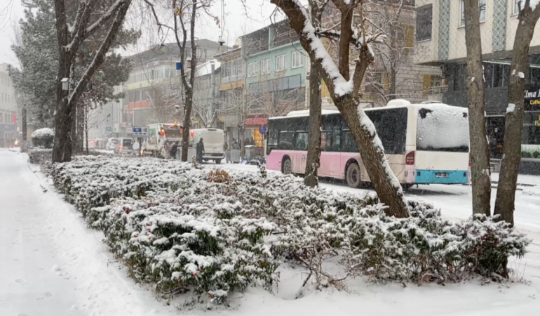 Dersim’de yoğun kar yağışı etkisini sürdürüyor