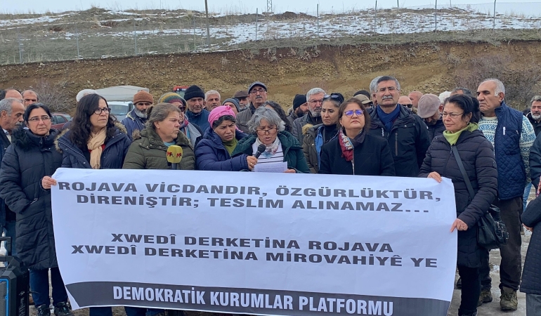 Mazgirt’te Rojava’ya destek eylemi