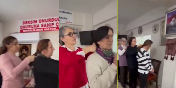 DEDEF’li kadınlardan saç örme eylemi