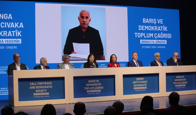Barış ve Demokratik Toplum Çağrısı’nın 1’inci yılı: Abdullah Öcalan’ın mesajı okundu