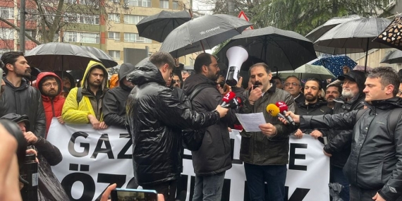 ‘Gazetecilere Özgürlük’ yürüyüşüne engel