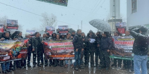 Karlıova’da Kar Altında Jeotermal Protestosu