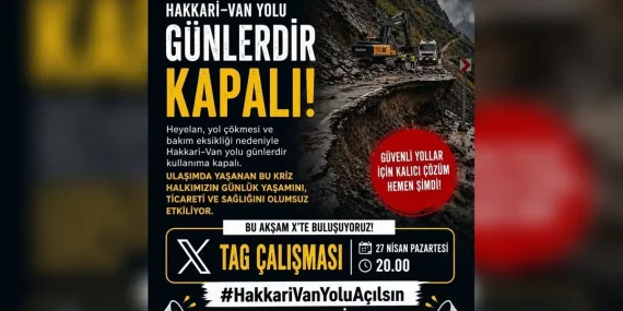 Hakkari-Van yolu için hashtag kampanyası başlatıldı