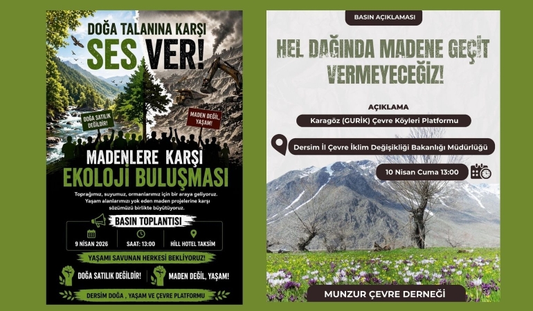 Dersim ve İstanbul’da doğa savunucularından ortak çağrı