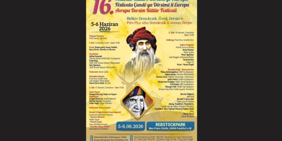 16. Avrupa Dersim Kültür Festivali Frankfurt’ta düzenlenecek
