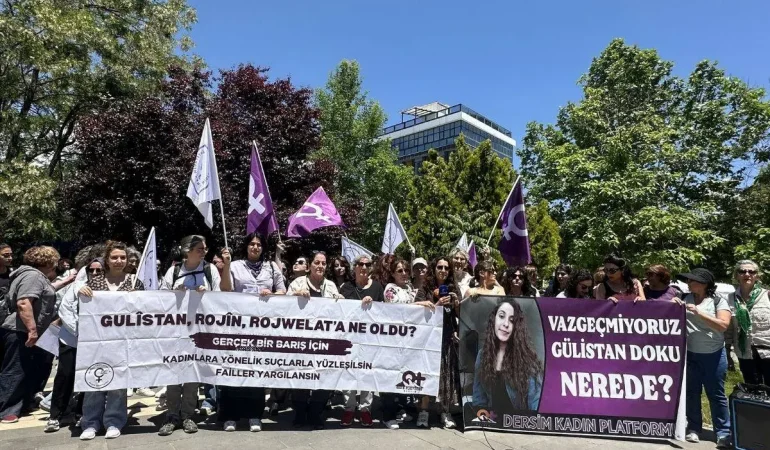 Kadın örgütleri Dersim’de “Gülistan, Rojwelat ve Rojin nerede?” diye sordu