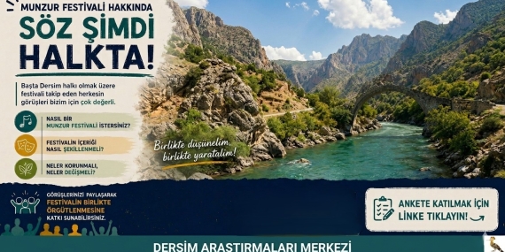 DAM, Munzur Kültür ve Doğa Festivali İçin Dijital Anket Çalışması Başlattı: Söz Şimdi Halkta!