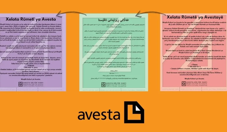 Kürt kültürüne katkı sunanlara her yıl ‘Avesta Onur Ödülü’ verilecek