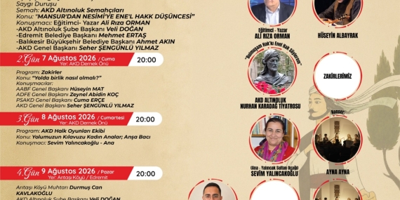 5. Altınoluk Alevi Kültür ve Sanat Festivali 6 Ağustos’ta başlıyor