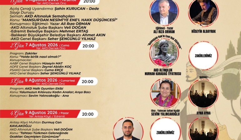 5. Altınoluk Alevi Kültür ve Sanat Festivali 6 Ağustos’ta başlıyor
