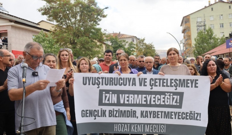 Hozat’ta uyuşturucu ve çeteleşmeye karşı ortak tepki