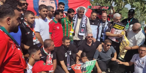 Çarşı ve Amedspor taraftarları buluştu Rojin, Narin ve Gülistan anıldı