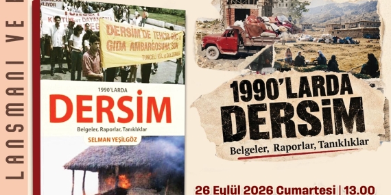 “1990’larda Dersim” kitabı okurlarla buluşuyor