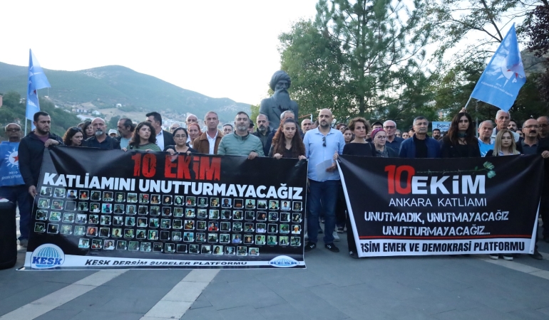 Dersim’de 10 Ekim Ankara Gar Katliamı’nın 11. yılında anma