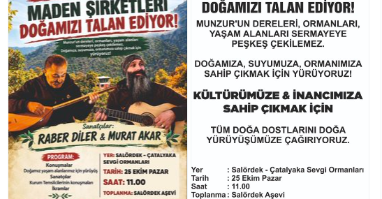Dersim’de maden şirketlerine karşı yürüyüş düzenlenecek